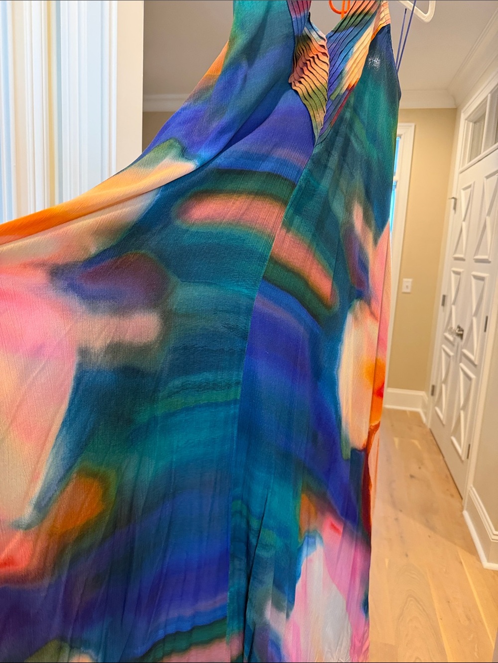 Free People Colorful Abstract Print Halter Maxi Dress - Picture 4 of 9
